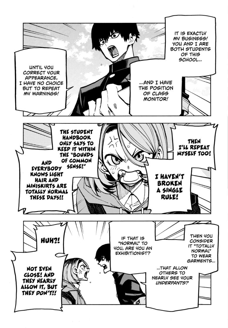 The Klutzy Class Monitor and the Girl with the Short Skirt